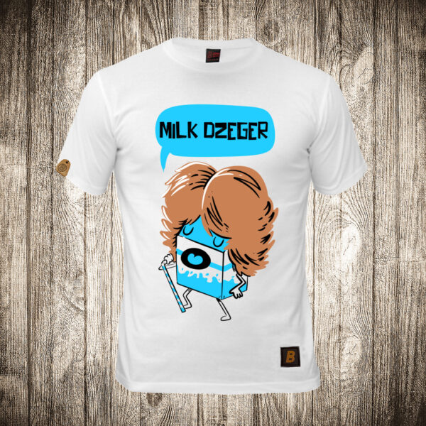 muska majica boja bela slika milk mik dzeger