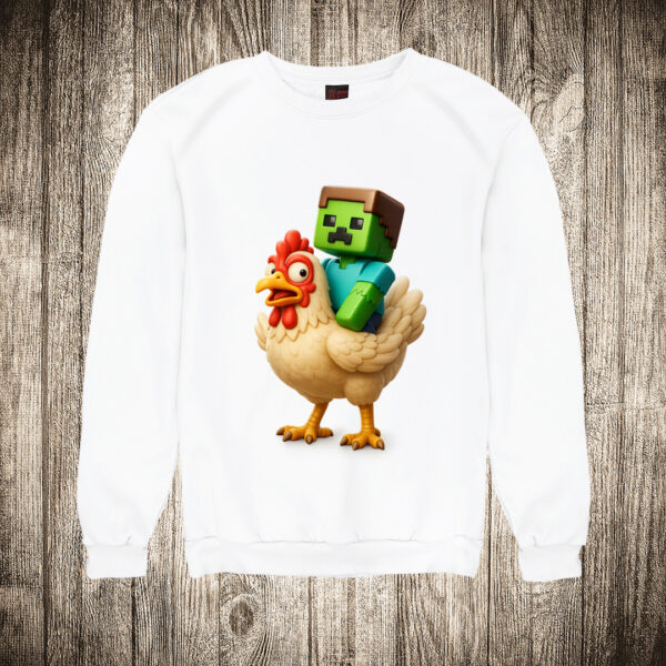 duks bez kapuljace boja bela slika minecraft i kokoska