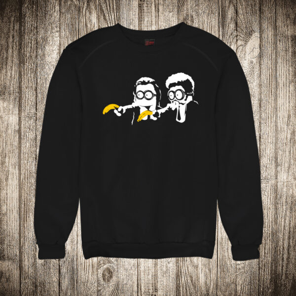duks bez kapuljace boja crna slika minions malci kao pulp fiction