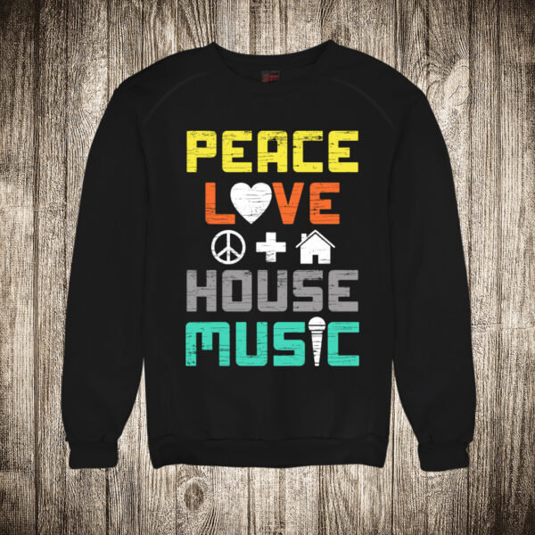 duks bez kapuljace boja crna slika mir ljubav i haus muzikapeace love and house music