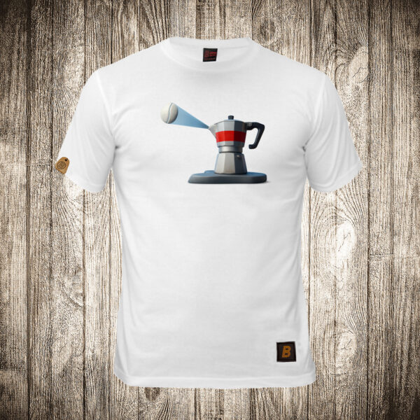 decija majica boja bela slika mokapot kao svetionik kafa espresso