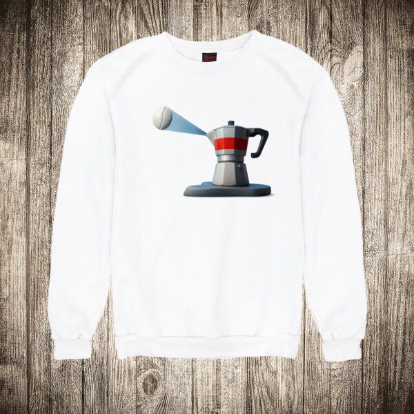 duks bez kapuljace boja bela slika mokapot kao svetionik kafa espresso