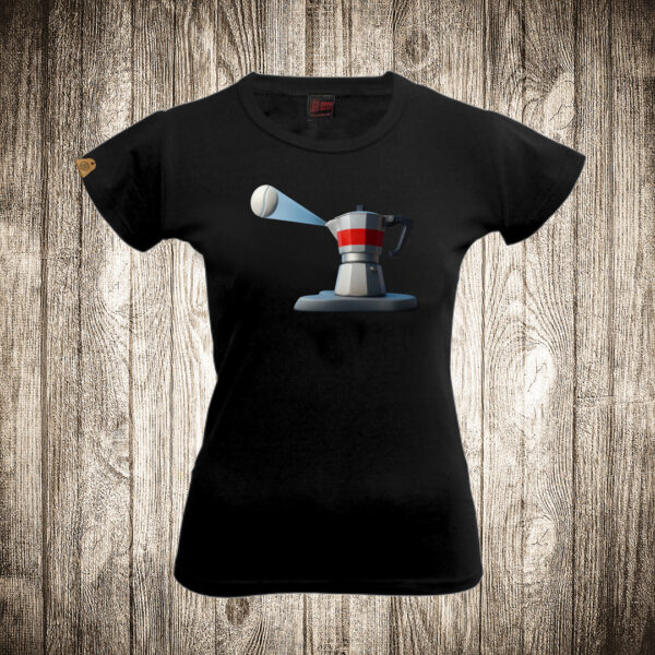 zenska majica boja crna slika mokapot kao svetionik kafa espresso