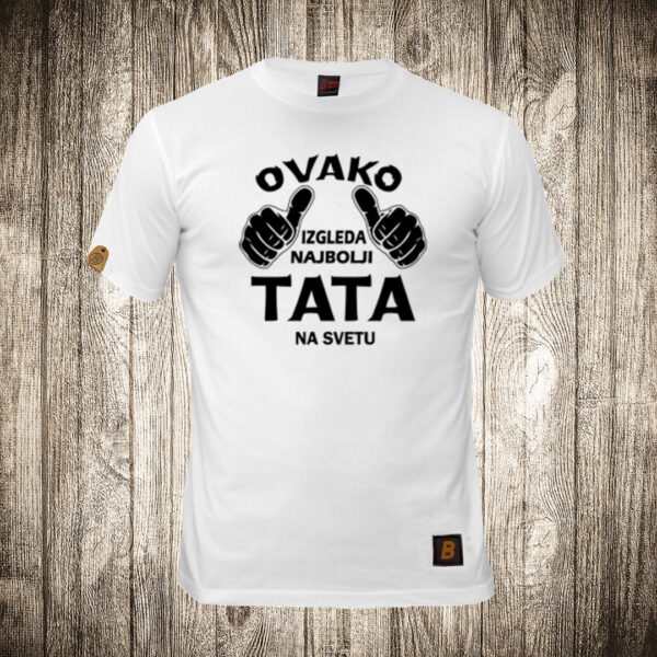 decija majica boja bela slika najbolji tata na svetu