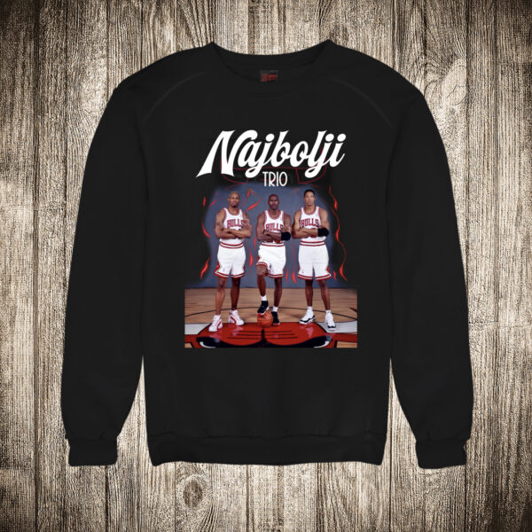 duks bez kapuljace boja crna slika najbolji trio chicago bulls pippen rodman i jordan