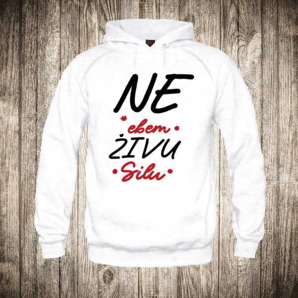 deciji duks boja bela slika ne ebem zivu silu