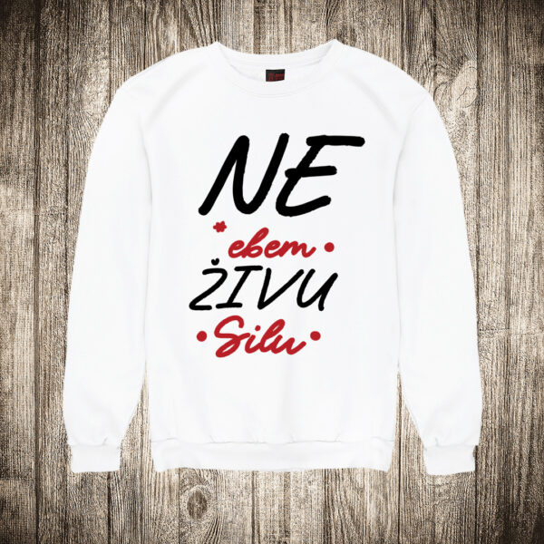 duks bez kapuljace boja bela slika ne ebem zivu silu