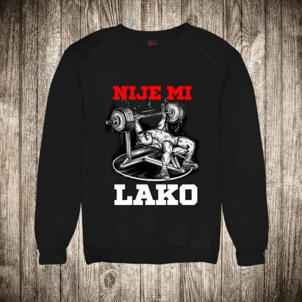 duks bez kapuljace boja crna slika nije mi lako trening bilder teretana