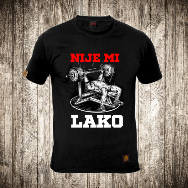 muska majica boja crna slika nije mi lako trening bilder teretana