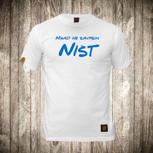 decija majica boja bela slika nikad ne zavrsim nist
