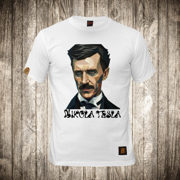 muska majica boja bela slika nikola tesla 10