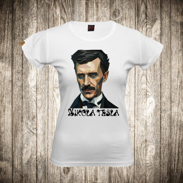 zenska majica boja bela slika nikola tesla 10