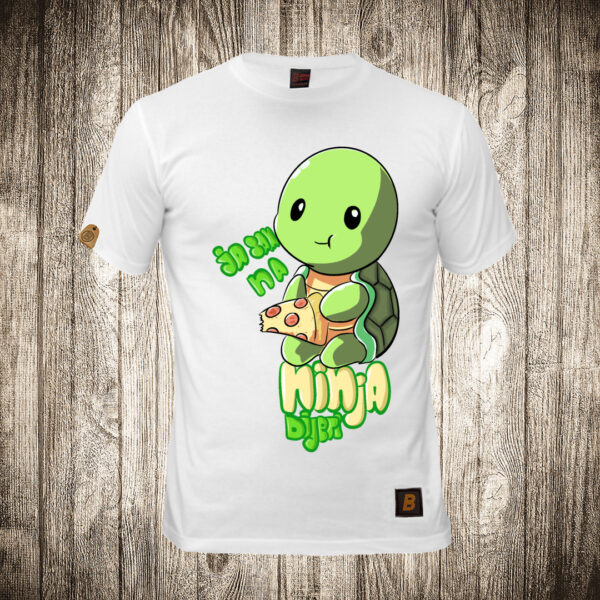 muska majica boja bela slika nindza kornjace pica dijeta