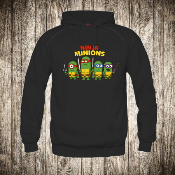 duks sa kapuljacom boja crna slika nindza minions nindza kornjace i malci