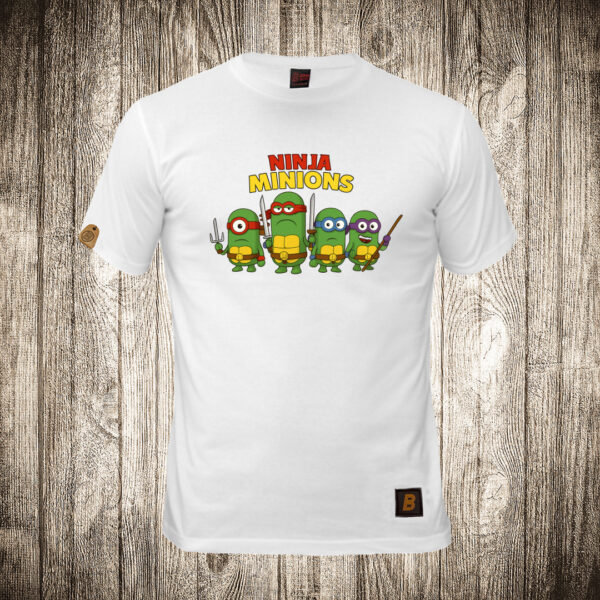 muska majica boja bela slika nindza minions nindza kornjace i malci