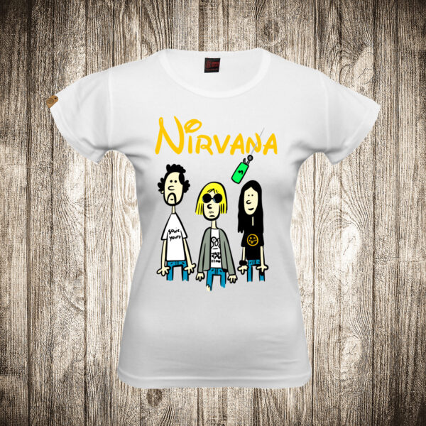 zenska majica boja bela slika nirvana 8