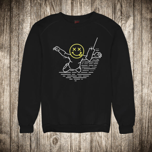 duks bez kapuljace boja crna slika nirvana znak smajli