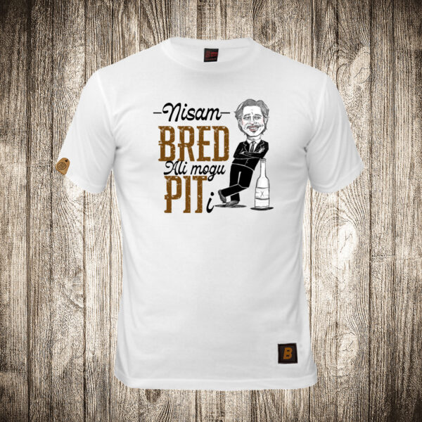 decija majica boja bela slika nisam bred ali mogu piti pivo