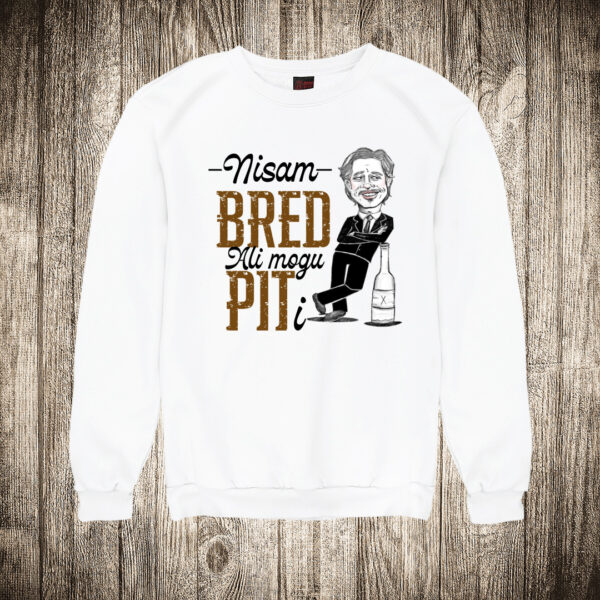 duks bez kapuljace boja bela slika nisam bred ali mogu piti pivo