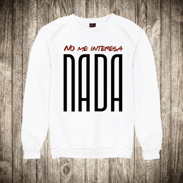 duks bez kapuljace boja bela slika no me interesa nada ne interesuje me
