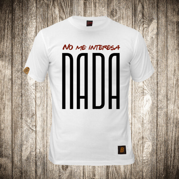 muska majica boja bela slika no me interesa nada ne interesuje me