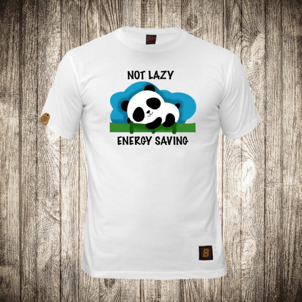 decija majica boja bela slika not lazy energy saving panda