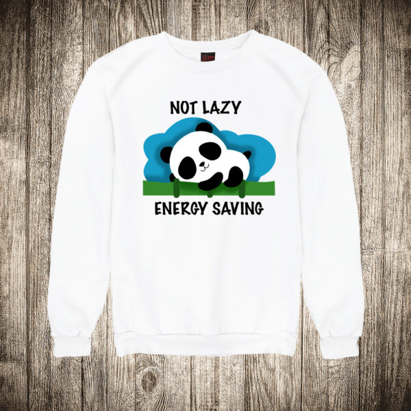 duks bez kapuljace boja bela slika not lazy energy saving panda