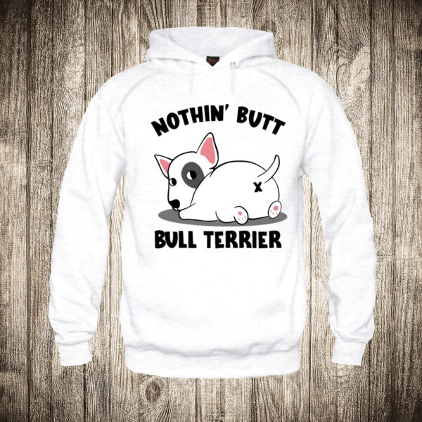 duks sa kapuljacom boja bela slika nothing but bull terrier