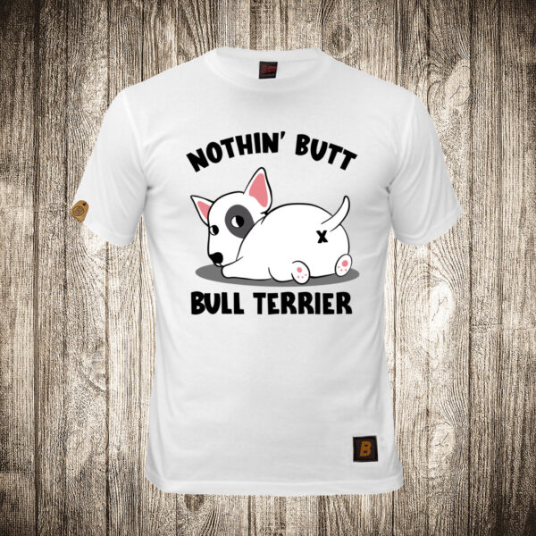 muska majica boja bela slika nothing but bull terrier