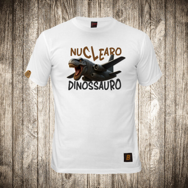 muska majica boja bela slika nuclearo dinossauro brain rot