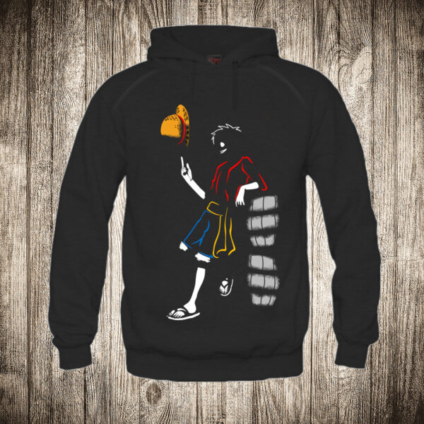 duks sa kapuljacom boja crna slika one piece monkey silueta