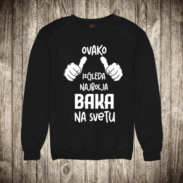 duks bez kapuljace boja crna slika ovako izgleda najbolja baka na svetu