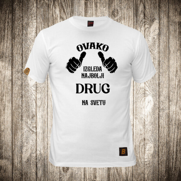 decija majica boja bela slika ovako izgleda najbolji drug na svetu