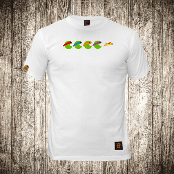 decija majica boja bela slika pac man nindza kornjace pizza pica