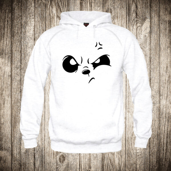 deciji duks boja bela slika panda konture lica