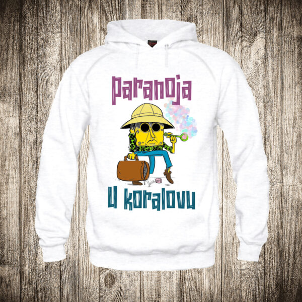 duks sa kapuljacom boja bela slika paranoja u kolarovu sundjer bob