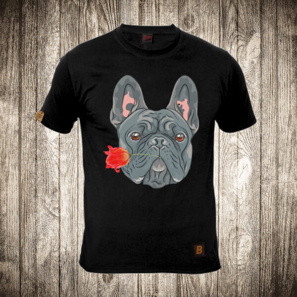 muska majica boja crna slika pas francuski buldog ljubavnik 3
