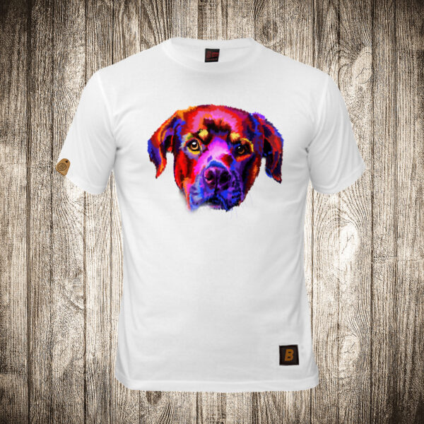 muska majica boja bela slika pas rotvajler 3
