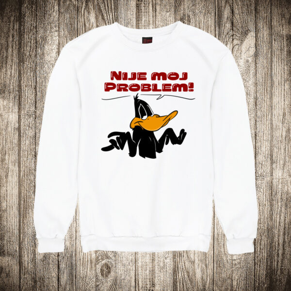 duks bez kapuljace boja bela slika patak daca nije moj problem