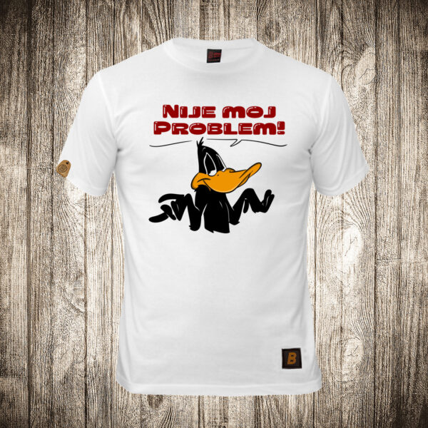 muska majica boja bela slika patak daca nije moj problem