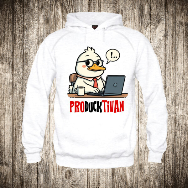 duks sa kapuljacom boja bela slika patak producktivan