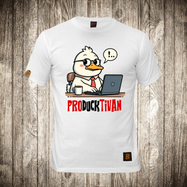 muska majica boja bela slika patak producktivan