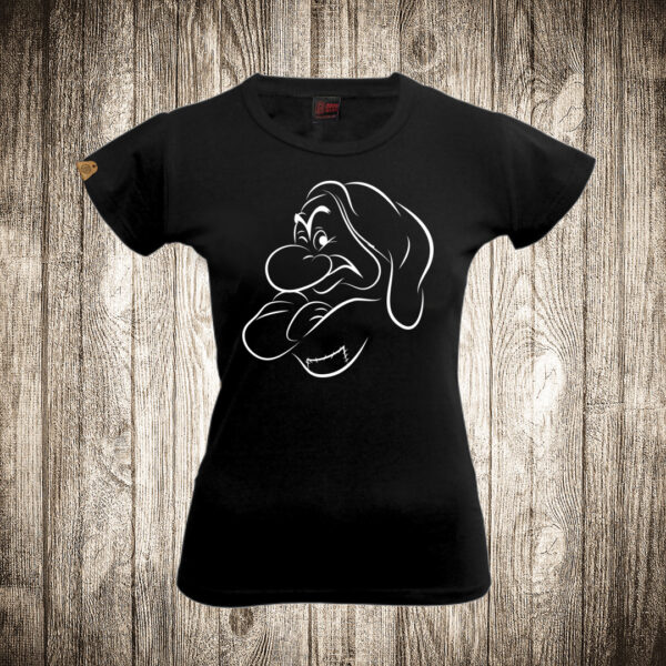 zenska majica boja crna slika patuljak ljutko 3