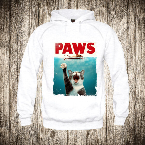 duks sa kapuljacom boja bela slika paws jaws macka i mis