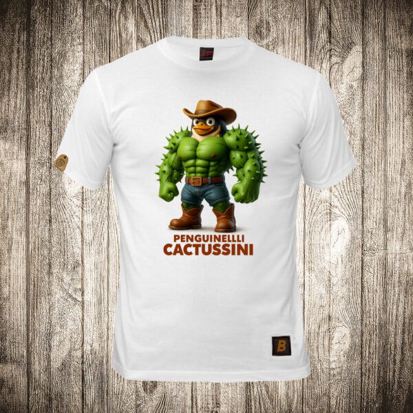 decija majica boja bela slika penguinelli cactussini brain rot