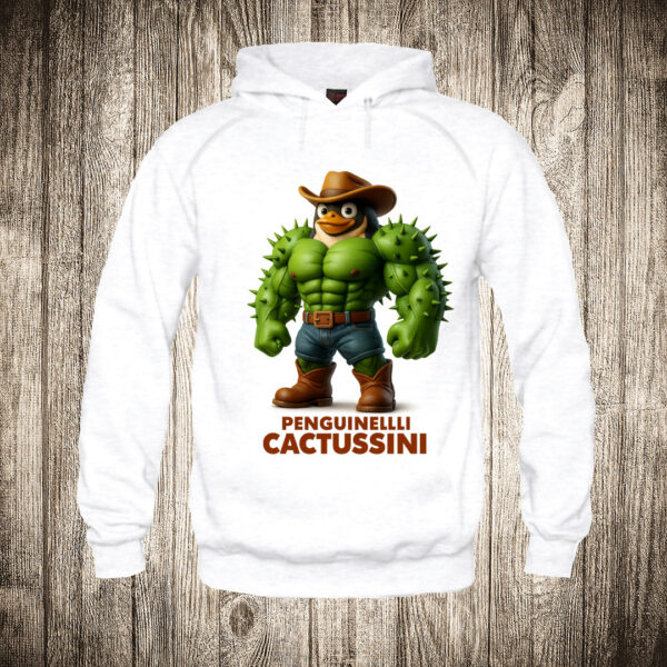 duks sa kapuljacom boja bela slika penguinelli cactussini brain rot