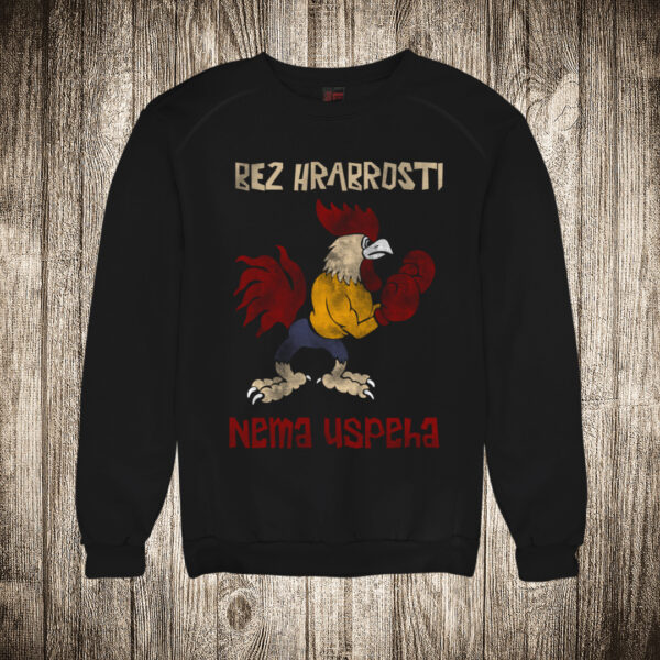 duks bez kapuljace boja crna slika petao bokser bez hrabrosti nema uspeha