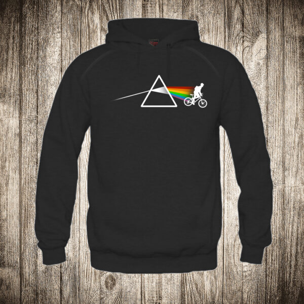 duks sa kapuljacom boja crna slika pink floyd i biciklista