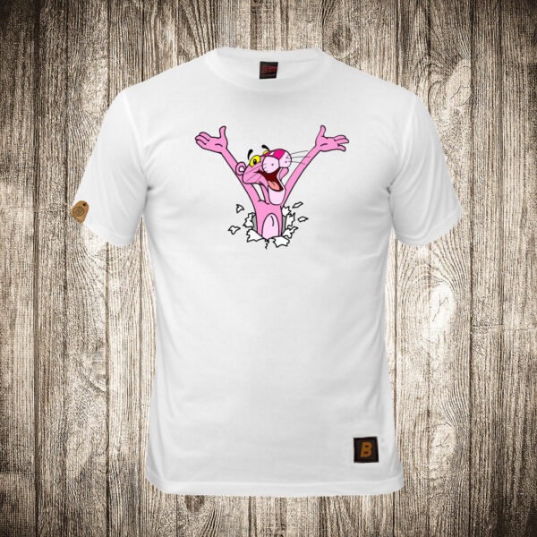 decija majica boja bela slika pink panter 1
