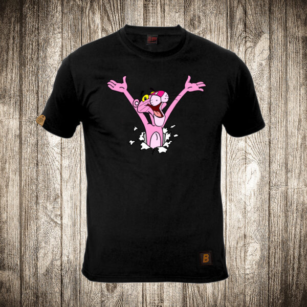muska majica boja crna slika pink panter 1